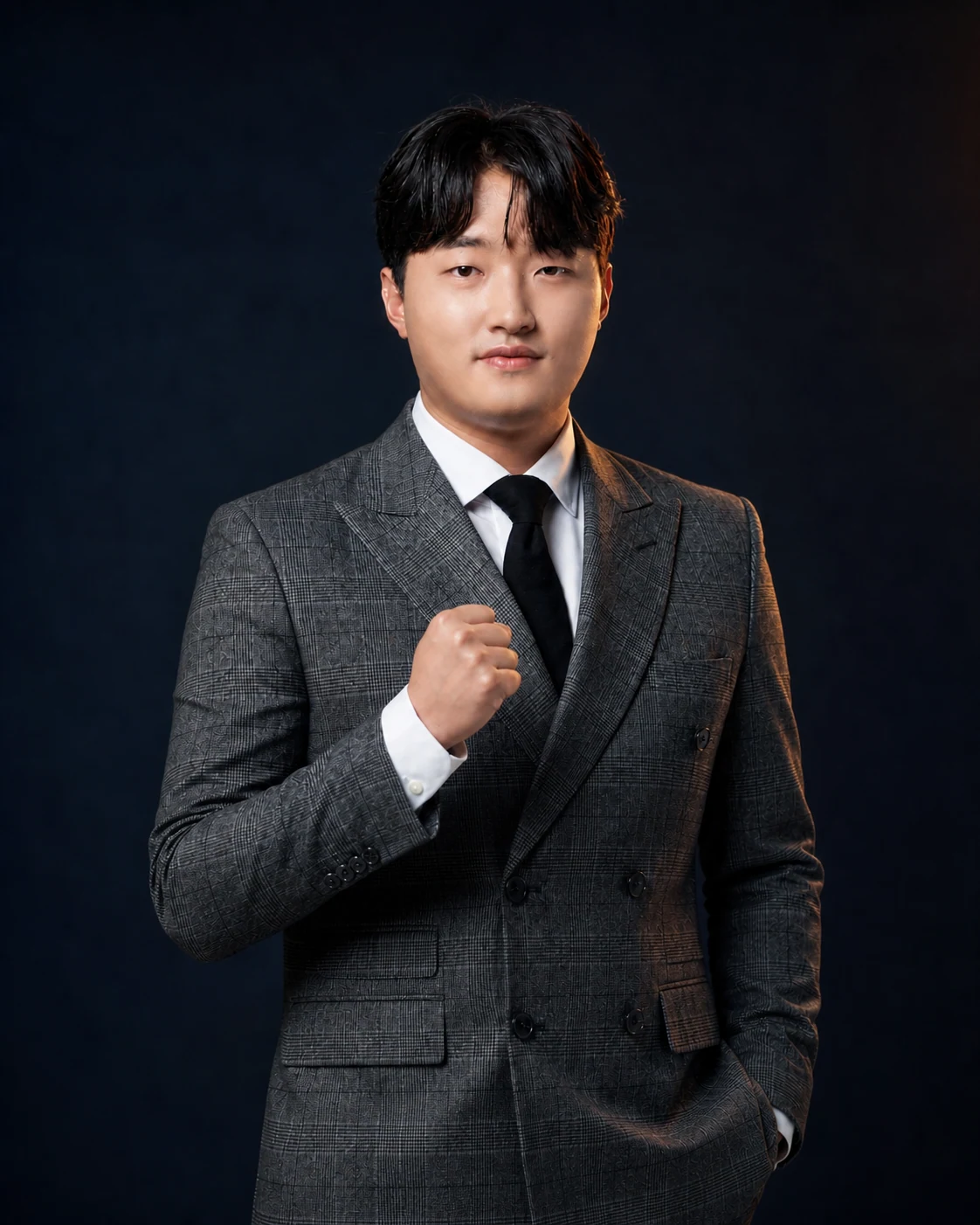 주먹을 쥔 진지한 자세의 잇다컴퍼니 대표 MC 박태양 프로필
